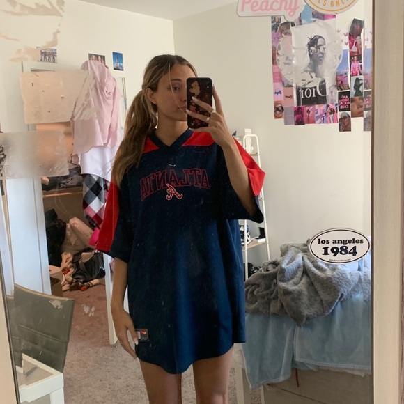 Nike Tops - Vintage NIKE Atlanta braves jersey